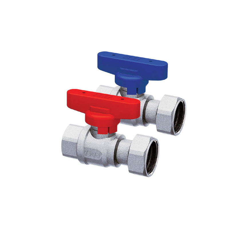 Шаровой кран с накидной гайкой и внутренней резьбой (ВР 1/2” - накидная гайка 1/2”), синяя ручка (хр