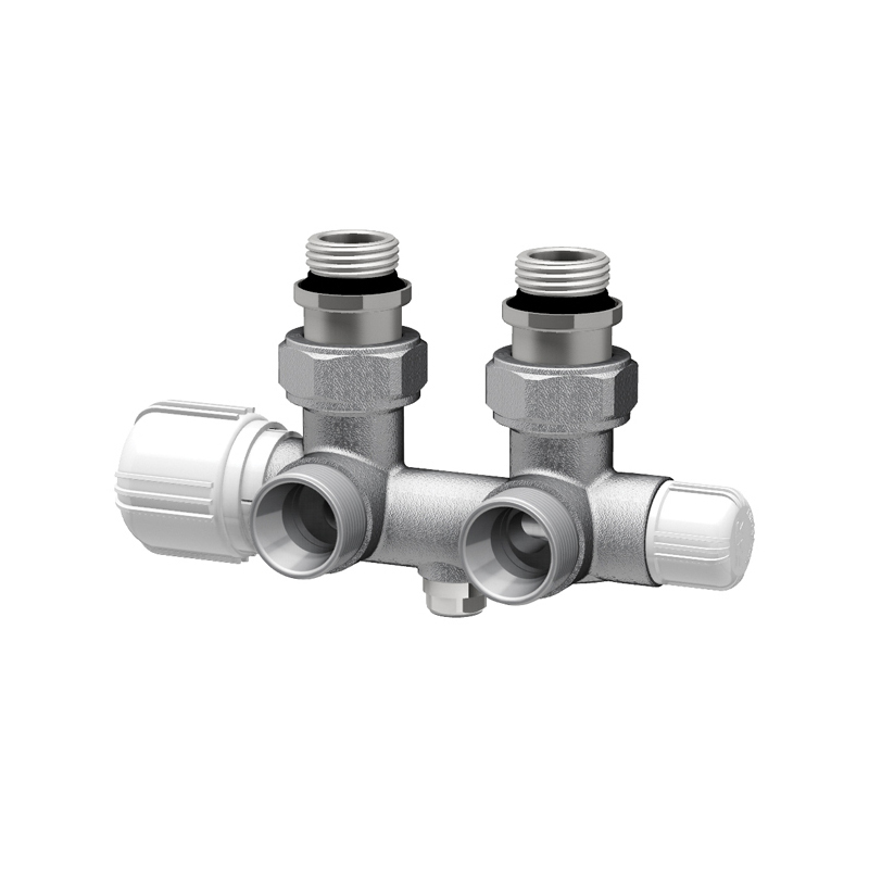 Узел Н-образный угловой FAR 1/2 x M24x19 с термостатическим и запорным клапанами FT 1488 C1212