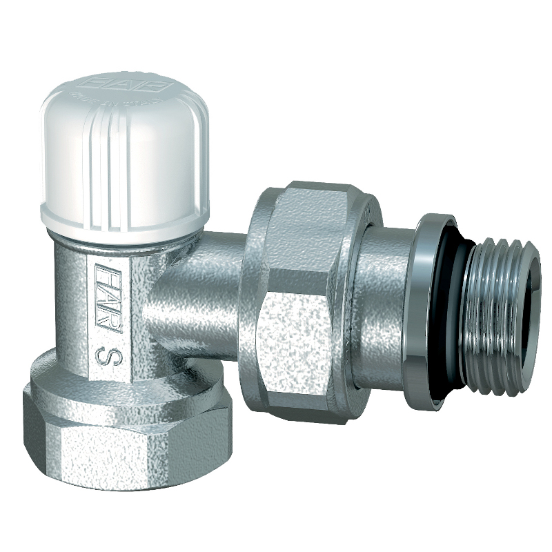 Вентиль запорный угловой 1/2 ВР, уплотнение EPDM