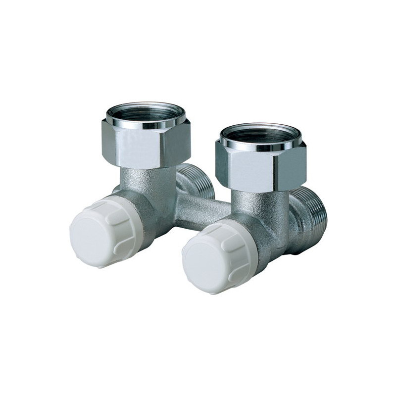 Узел угловой НВ М24 х 19 радиаторный с регулируемым байпасом