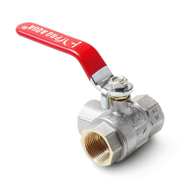 Кран шаровой полнопроходной трехходовой Uni-Fitt T-тип 1/2 ВР-ВР-ВР ручка рычаг 506429