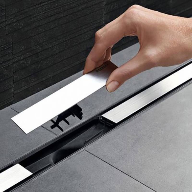 Комплект душевого лотка Geberit CleanLine20 154.152.00.1 / 154.450.KS.1 нержавеющая сталь