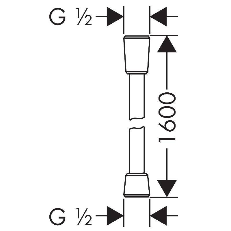 Душевой шланг Hansgrohe Comfortflex 160 см хром 28168000