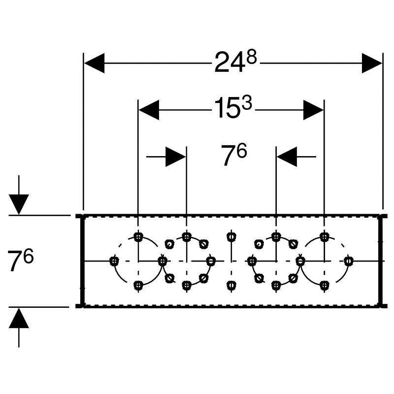 Монтажная планка Geberit GIS для водорозеток 461.038.00.1