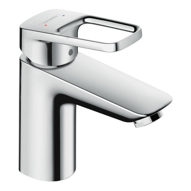 Смеситель для раковины Hansgrohe Logis Loop 100 со сливным гарнитуром хром 71151000