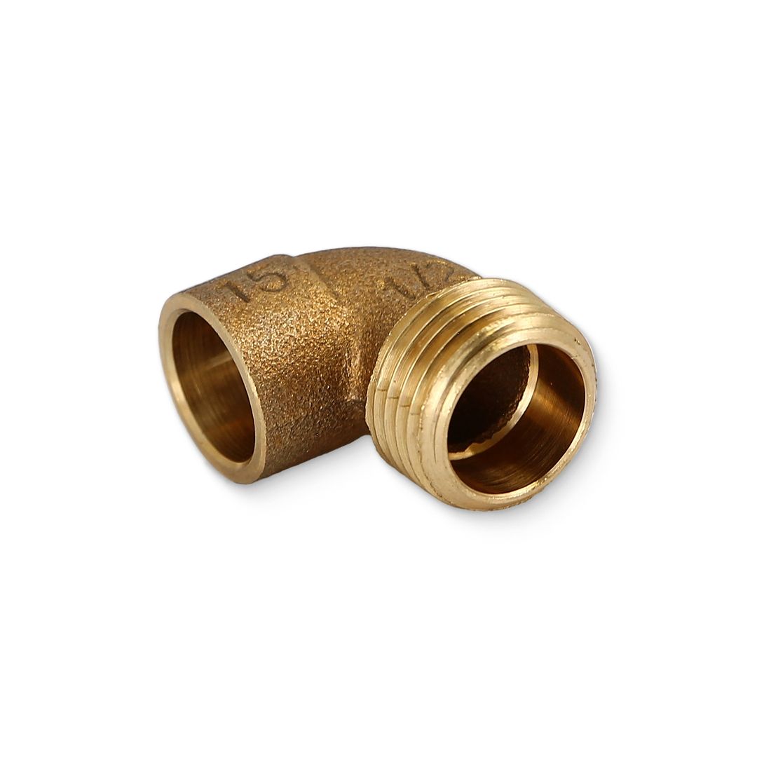 Угол бронзовый 90° под пайку 15 мм х 1/2 НР HB4092A041500