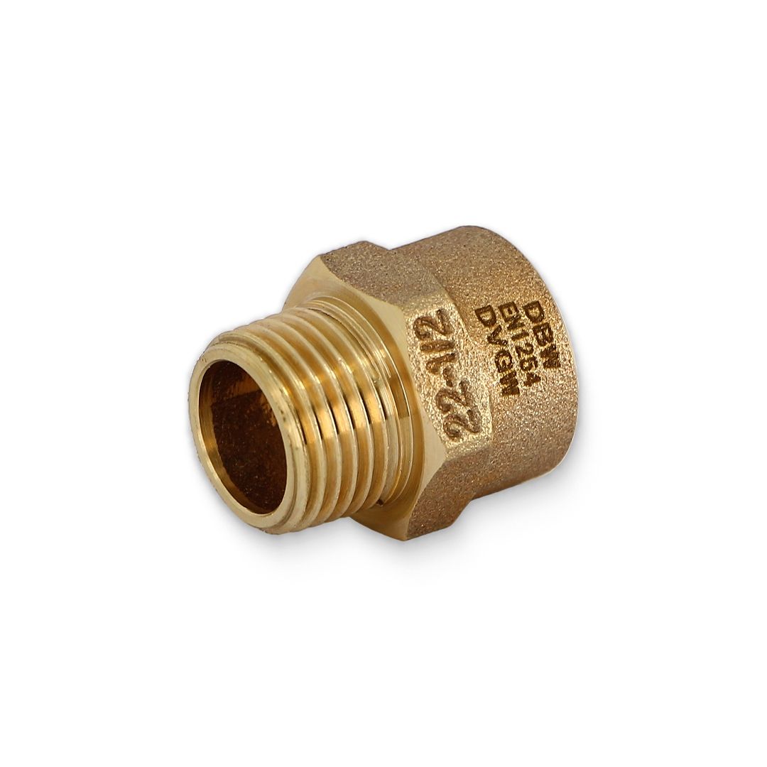 Муфта переходная Sanha 4243g пайка-НР 22 мм x 1/2 бронза HB4243A042200