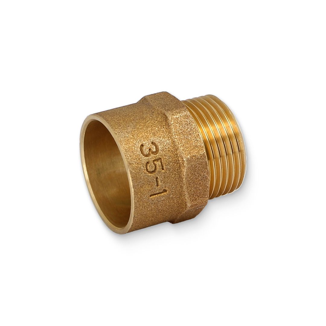 Муфта переходная Sanha 4243g пайка-НР 35 мм x 1 бронза HB4243A063500