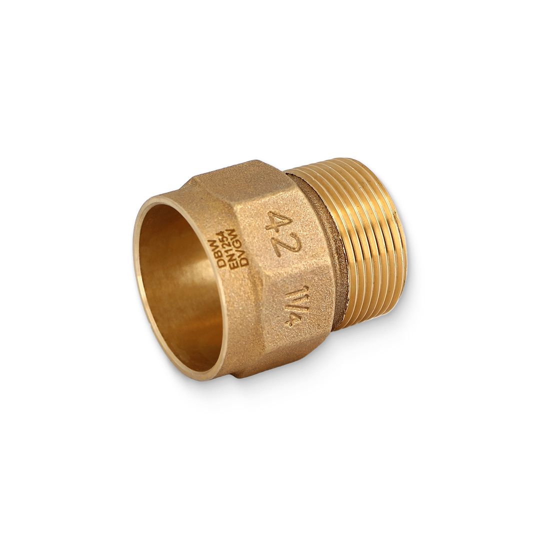 Муфта переходная Sanha 4243g пайка-НР 42 мм x 1 1/4 бронза HB4243A074200