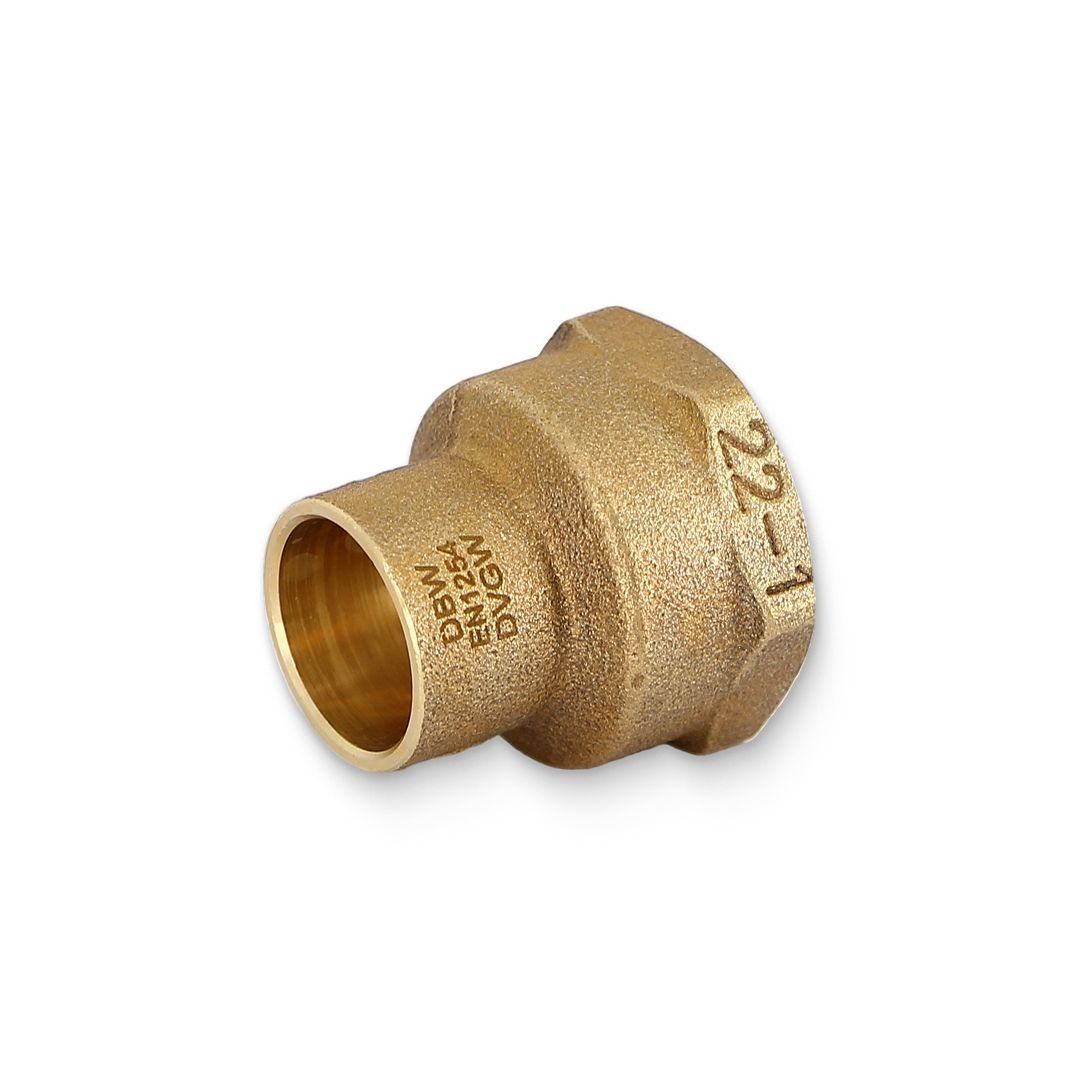 Муфта переходная Sanha 22 мм х 1 ВР пайка бронза HB4270A062200