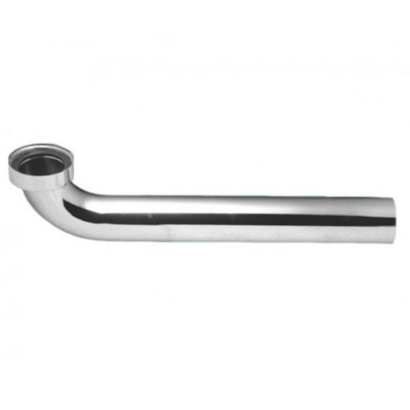 Отводная труба (L235мм, D32мм) под 90° латунная; вход 1 1/4«мама», выход Дн=32мм; цвет-хром