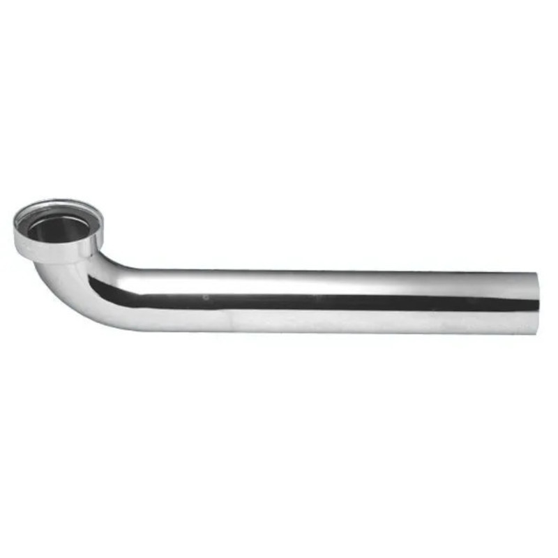 Отводная труба (L285мм) под 90° латунная; вход 1 1/4«мама», выход Дн=32мм; цвет-хром