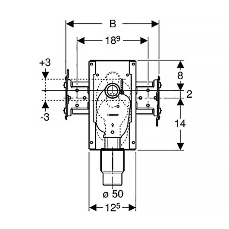 Комплект финишный Geberit GIS 32 мм x 1 1/4 для раковины нержавеющая сталь 115.415.00.1