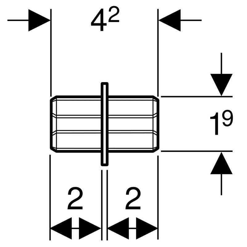 Соединитель профиля торцевой Geberit GIS 461.064.00.1