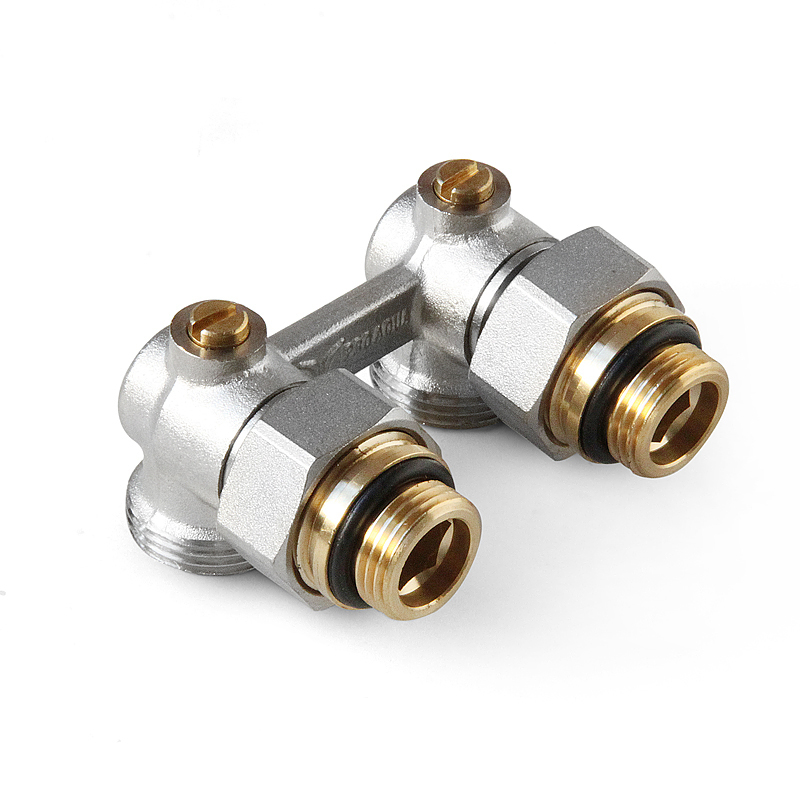 Узел нижнего подключения угловой Valtec VT.345.N 1/2 с ниппелем VT.345.N.04