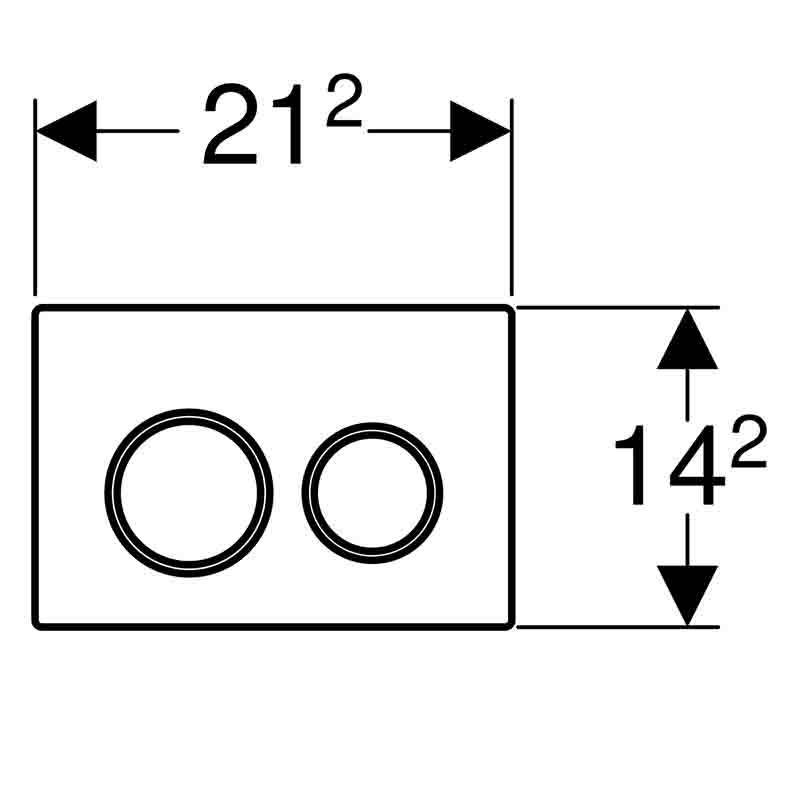 Кнопка смыва Geberit Omega20 глянцевый хром/матовый хром 115.085.KH.1