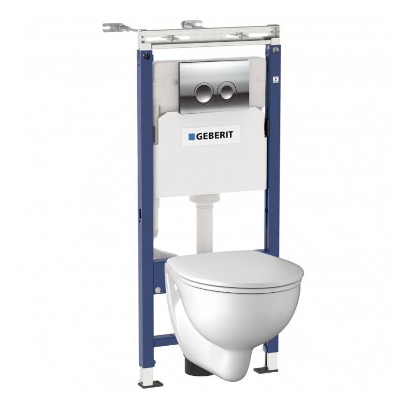 Комплект инсталляция Geberit Duofix Delta 458.122.21.1 и унитаз Kolo Rekord K93120000 с сиденьем SoftClose 458.122.21.1/K93120000/K90121000