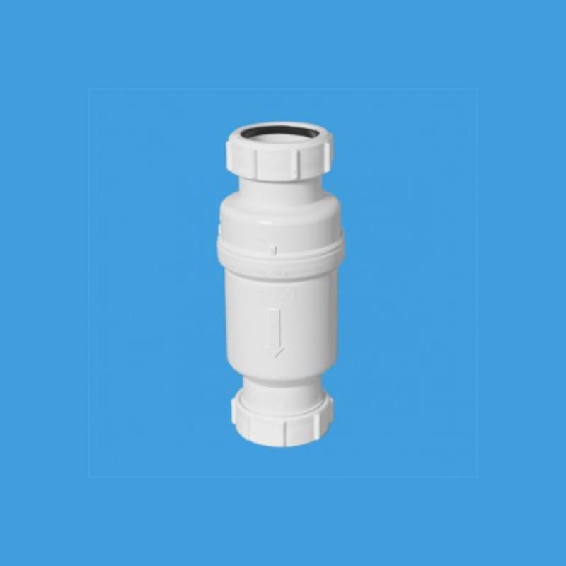 Клапан обратный самозакрывающийся McAlpine сухой сифон 40 мм компрессионный MRNRV40C