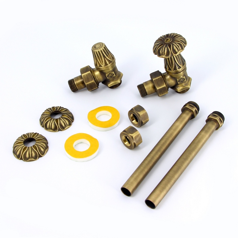 Комплект подключения угловой НН 1/2 х М24 х 19 для радиатора, Artistic