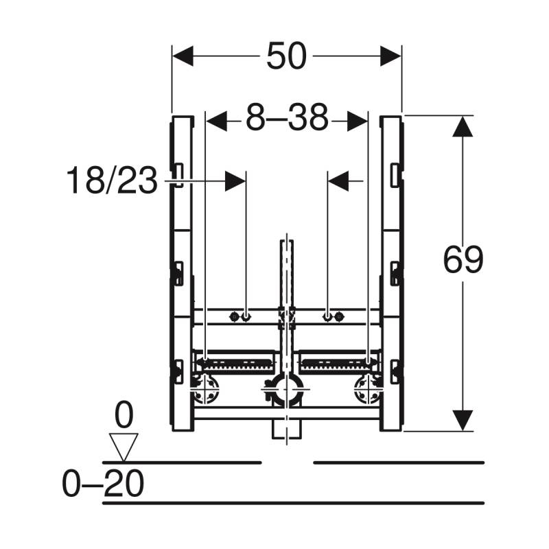 Монтажный элемент Geberit GIS для биде 461.530.00.1
