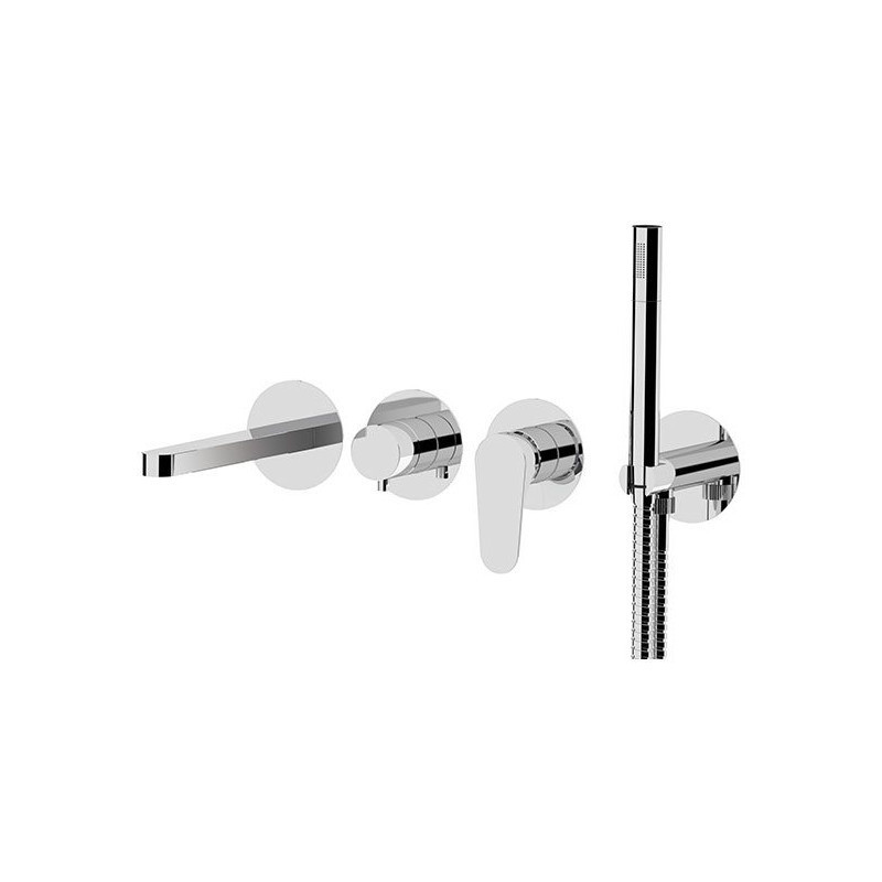 Смеситель для ванны Remer комплект скрытого монтажа с душевым набором хром 507636