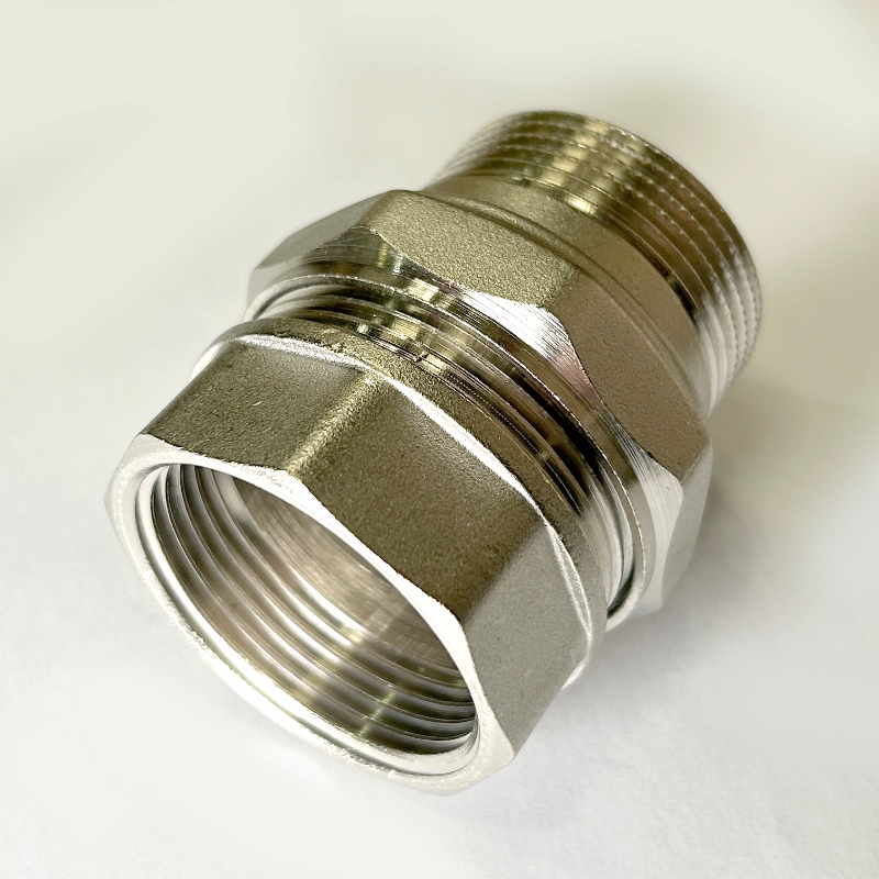 Разъемное соединение НВ 1 1/4 с прокладкой O-RING никелированное