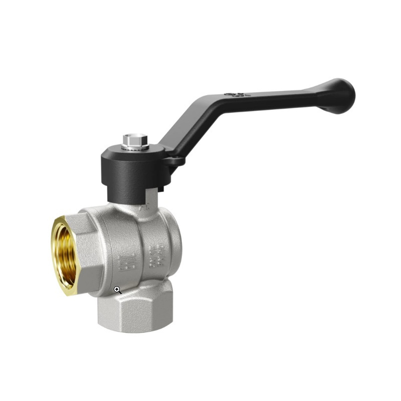 Кран шаровой угловой Pride ВВ 1/2 47.15.В-В.У.Р латунь рычаг