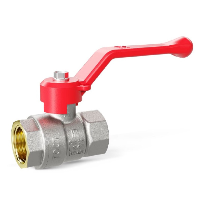 Кран шаровой Pride ВВ 1/2 47.15.В-В.Р латунь рычаг красный