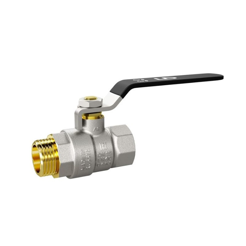 Кран шаровой Pride НВ 1.0 47.25.В-Н.Р латунь рычаг стальной