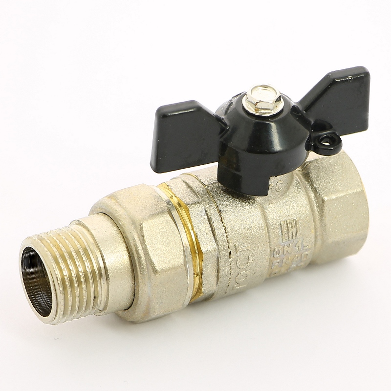 Кран НВ 1/2 с разъемным соединением Pride, стандартный проход, бабочка