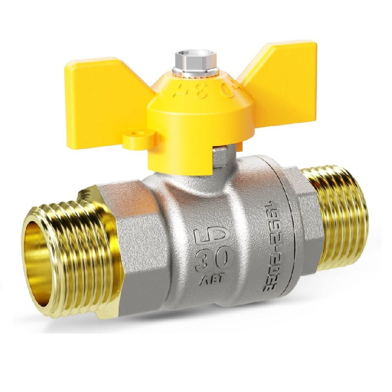 Кран шаровой Pride НН 1/2 47.15.Н-Н.Б GAS латунь бабочка