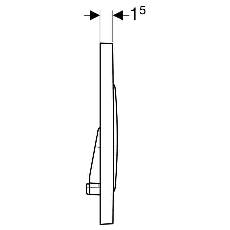 Клавиша смыва Geberit Sigma20 двойной смыв полированная нержавеющая сталь 115.882.SN.1
