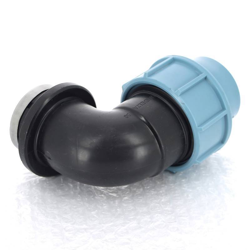 Угольник обжимной Unidelta Deltone 50х1 1/2 внутренняя резьба для ПНД труб 1009050006