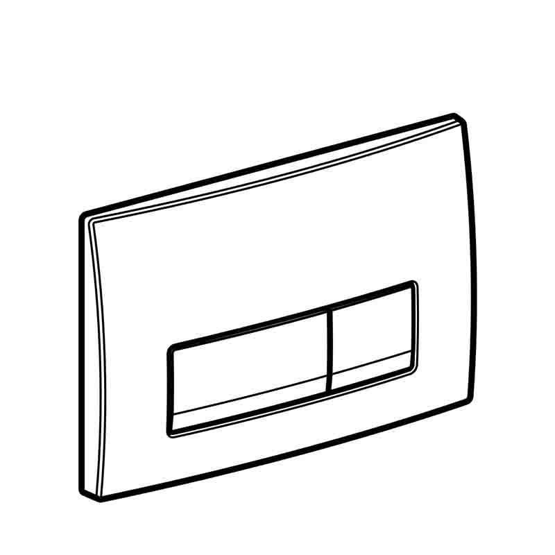 Кнопка смыва Geberit Delta51 матовый хром 115.105.46.1
