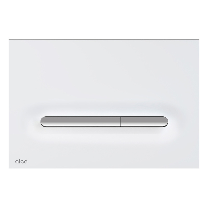 Кнопка смыва Alcaplast Linka, белый матовый/хром