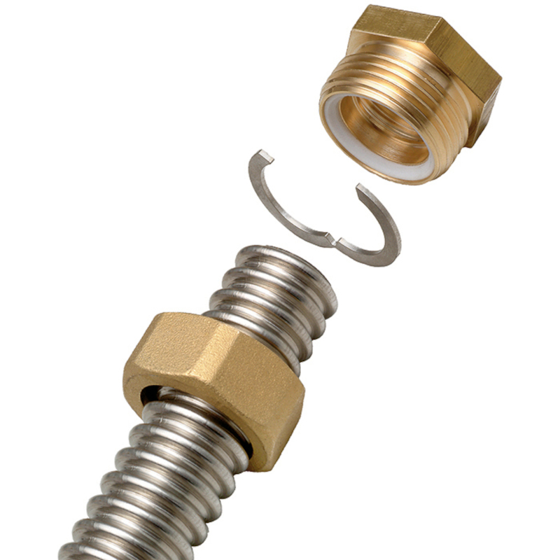 Стопорное кольцо, накидная гайка, фитинг 3/4