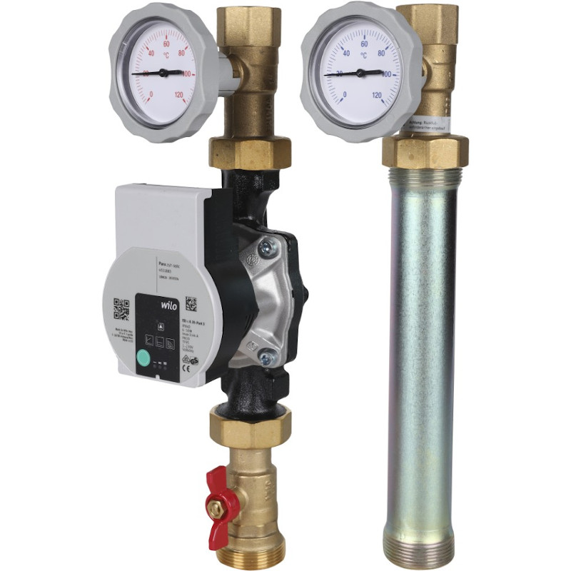 Насосная группа DN25, V-UK, с насосом Wilo PARA SC, подача слева, ПК 8