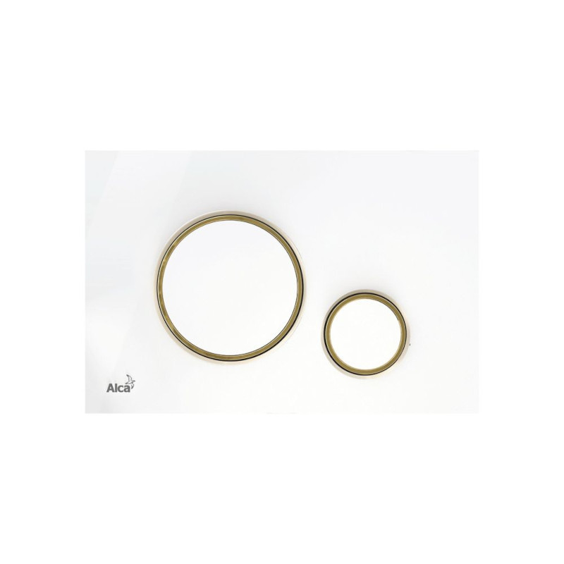 Кнопка смыва М775, пластик, белый/золотой