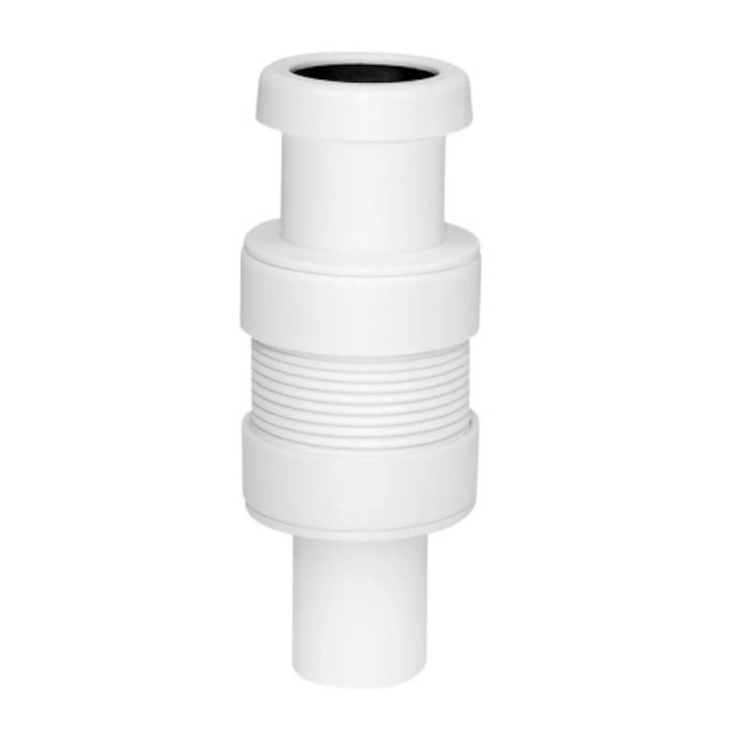 Труба гофрированная раздвижная Ани Пласт 50 мм вход 32 мм выход 32 мм раструб 132-182 мм K133