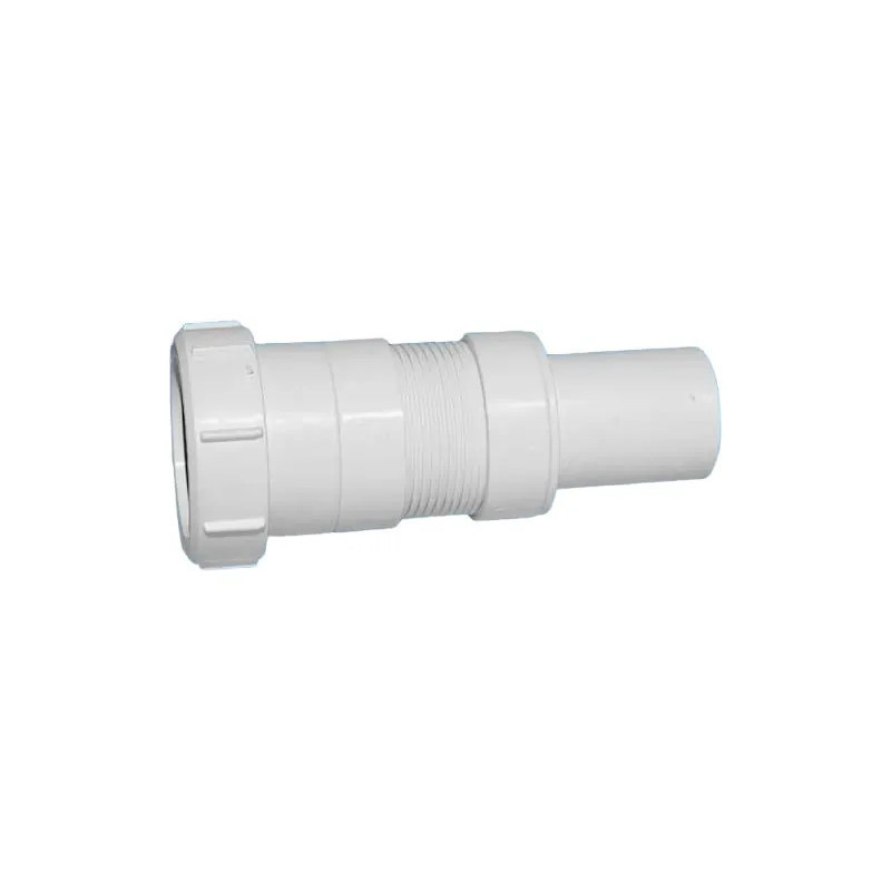 Труба гофрированная раздвижная (L151-200мм, D50мм); вход Дн=40мм, выход компрессионный Ду=50мм