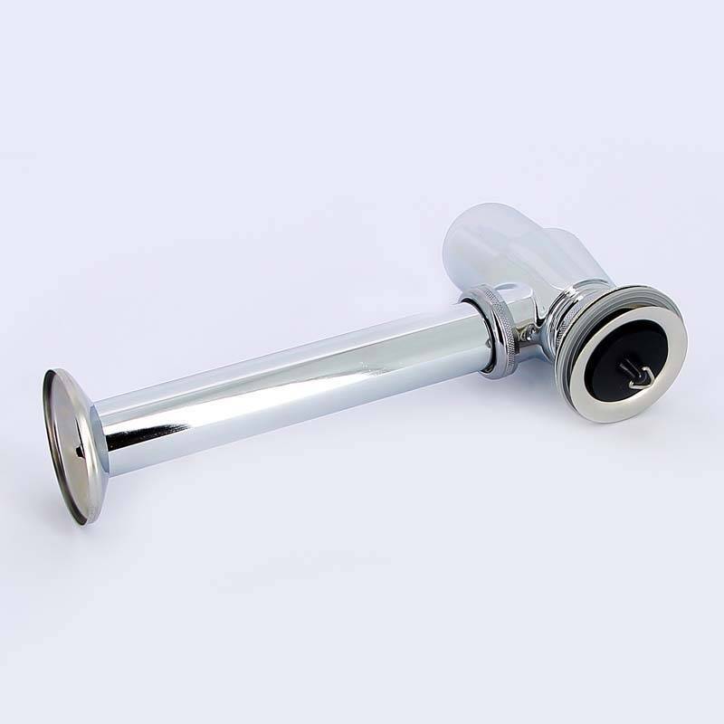 Сифон бутылочный Viega 5753 1 1/4х32 мм с горизонтальным отводом и пробкой хромированный 366681