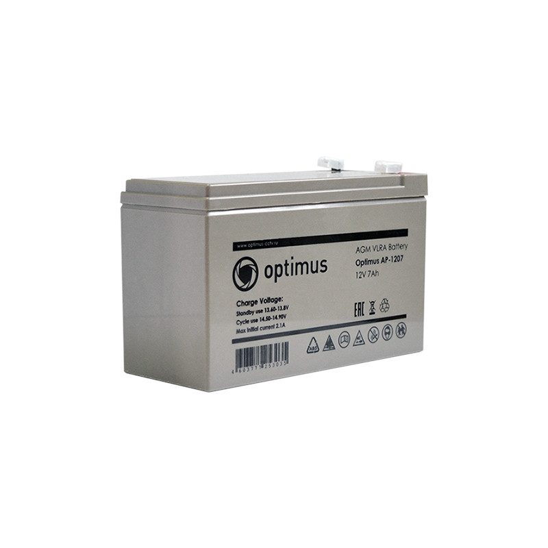 Аккумулятор Optimus AP1207, 7 A/h