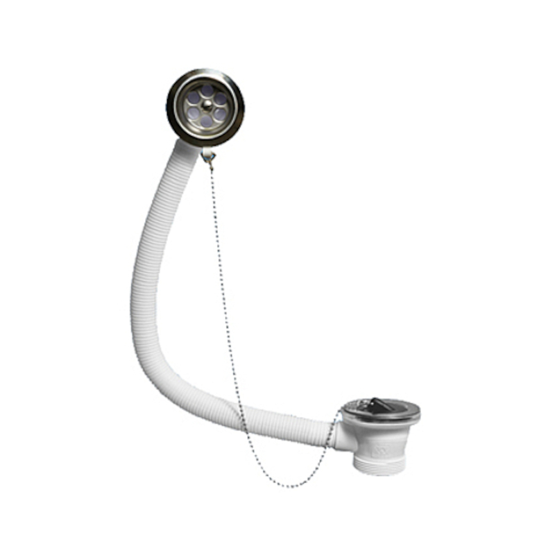 Слив-перелив для ванны Wirquin с пробкой на цепочке L457 мм 507592