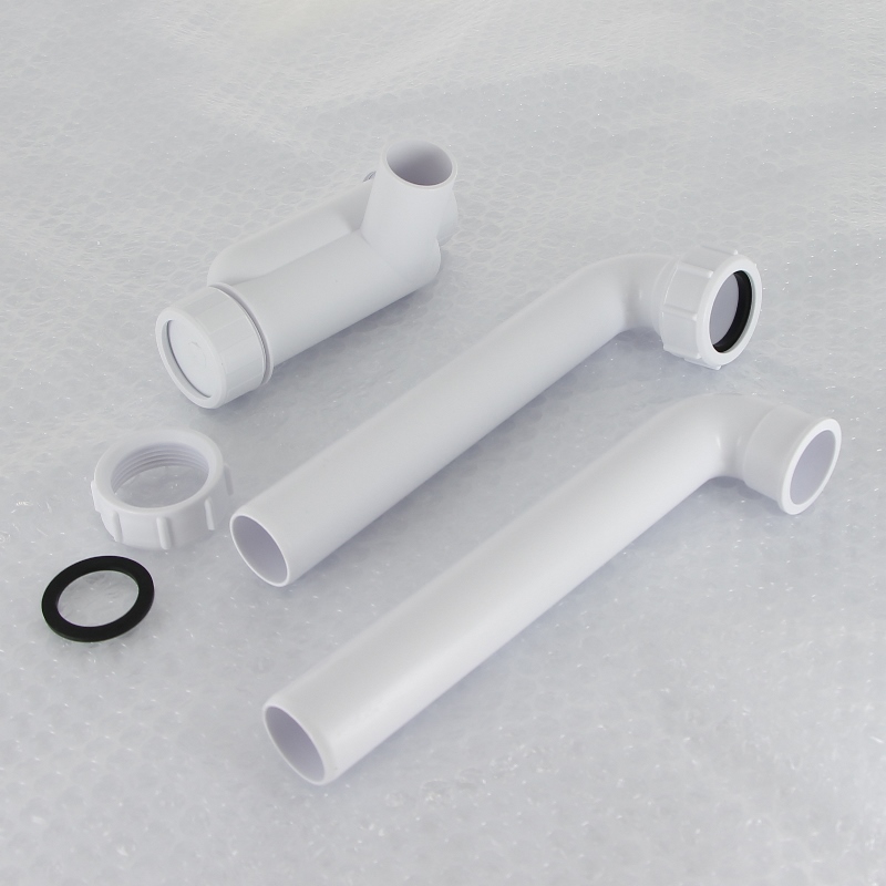 Сифон трубный P-образный 1 1/4 х 32 мм без вып. с отводом, выход 32 мм