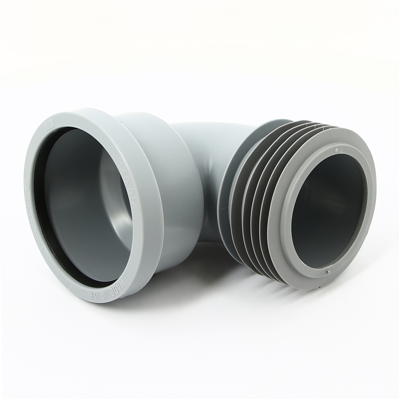 Отвод (L175мм) на 90° с прокладкой Ду=110мм с раструбом, выход вставляется внутрь 4 / 110