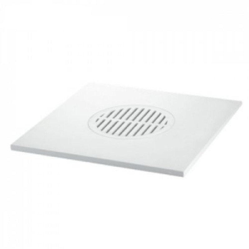 Насадка сливная (L150ммх150мм, пластик) с решёткой; цвет-белый. Для изделий MRFG1, MRFG2!