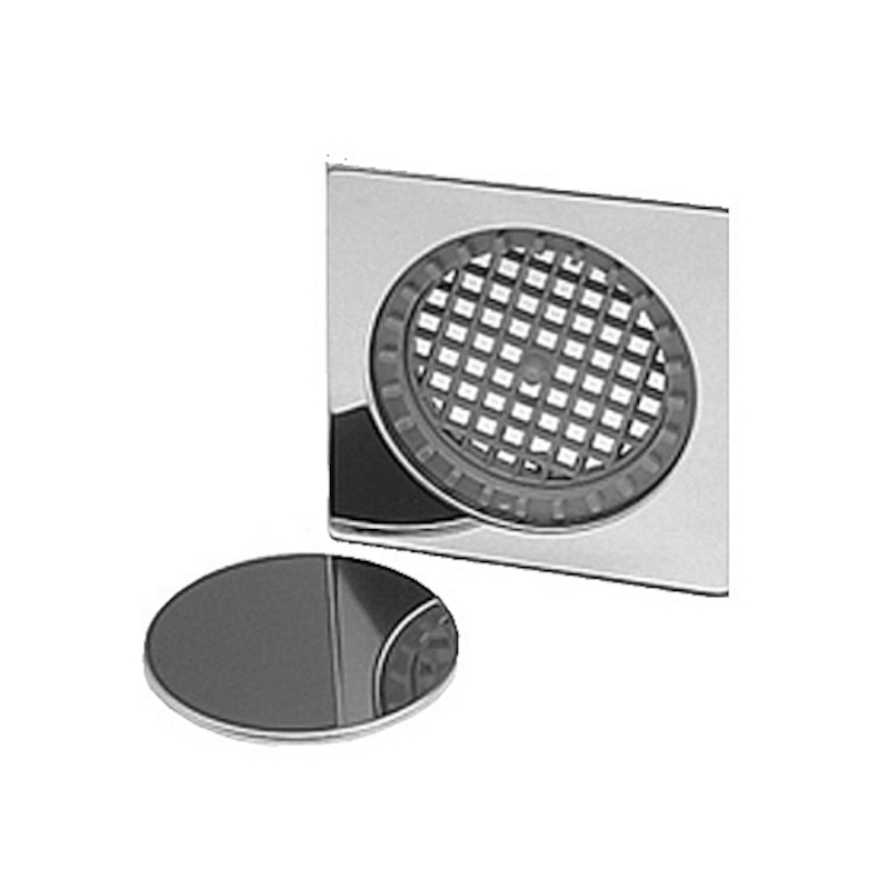 Насадка сливная MasterProf 150x150 мм полированная нержавеющая сталь хром 506805