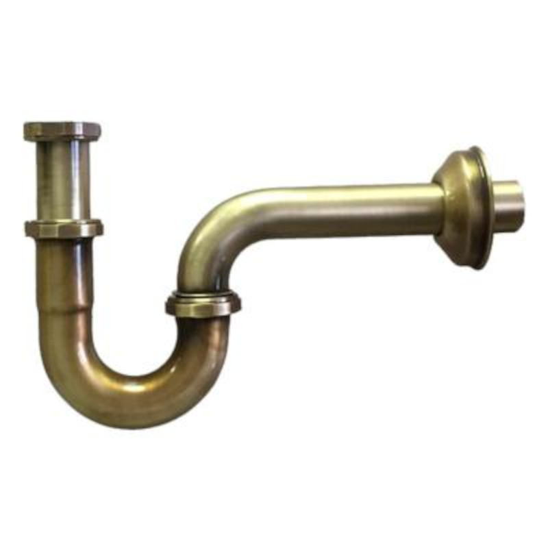 Сифон трубный McAlpine P-образный 1 1/4 x 32 мм латунный с ревизией хром BCP1-R