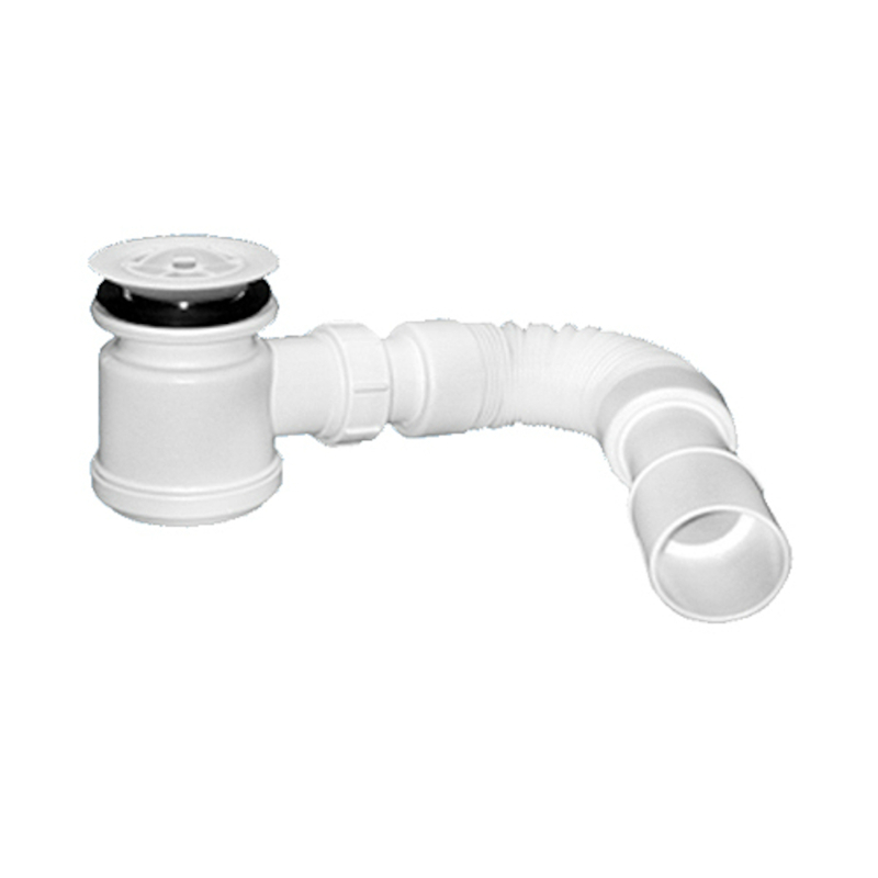 Сифон бутылочный для поддона с выпуском (H92мм; выпуск/сливная решётка D70,h35мм/D45мм) и отводной г