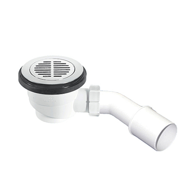 Сифон бутылочный для поддона слив 90-100 мм, дизайн прорези, высота 82 мм, выход 40/50 мм, хром